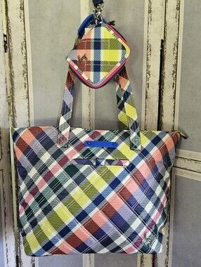 NWOT Lug Playful Plaid Set: Skyline Tote & Matching Wallet